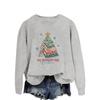 Christmas Letter Fun Print Casual Round Neck Hoodie