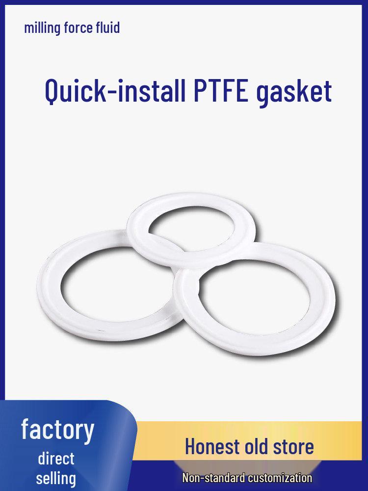 Hygiene PTFE Quick-Install High-Temp Sealing O-Ring Clamp Φ38 Chuck 50.5 Quick-release PTFE Gasket