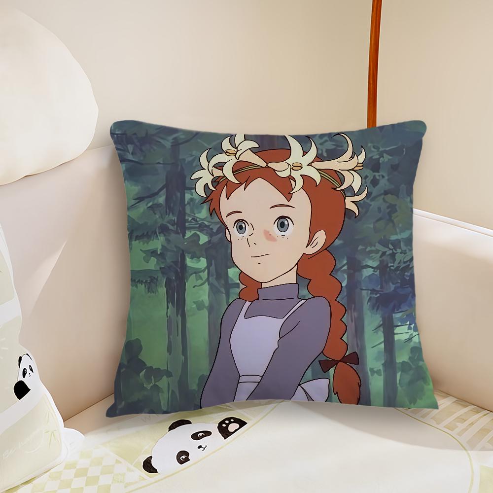 Cartoon manga cute Gables cushion cover Pillow Case Plush Fabric Soft Double Sided Print Sofa Cushion Cover Throw Pillow Covers