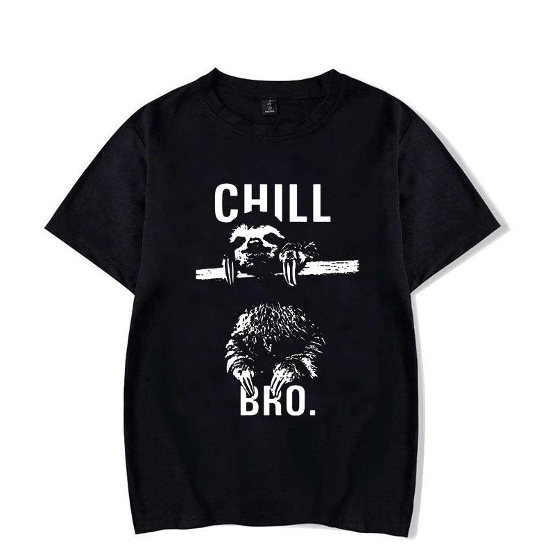 Makaya Cool Swag T-Shirt with Sloth Chill Bro Men's T Shirt Women Fashion Shirt Cute Tops