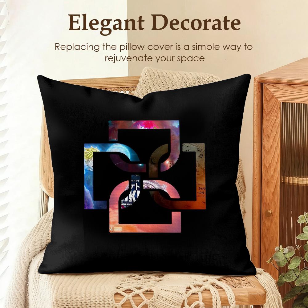 Male Singer Duki Cushion Cover Natural Linen Organic Fabric DoubleSided Printing Sofa Home Decor Gift Pillow Case