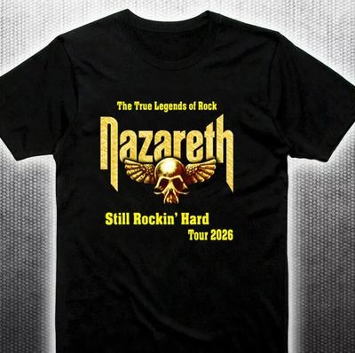 Nazareth Band Rockt Immer Noch Hart Tour 2026 Schwarzes T-Shirt S-4XL
