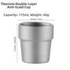 Double Wall Titanium Alloy Cup Lightweight Outdoor Drinking Cup  Home or Outdoor