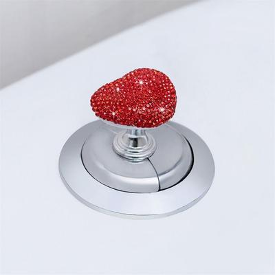 Plastic Heart Shaped Toilet Button Small and Cute Toilet Button Decoration  Water Tank