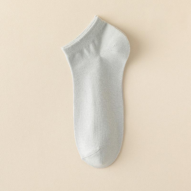Spring and Summer Socks, Men's Short Socks, Solid-color Anti-odor, Sweat-absorbing and Antibacterial Short Socks, Thin Business Boat Socks