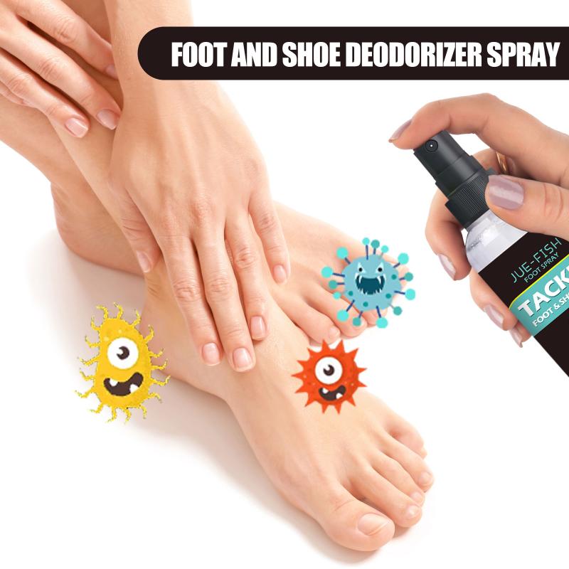 Jue-Fish Foot Care Spray Nourish Feet Clean Odor Foot Sweat Peeling Removal Daily Foot Care Spray