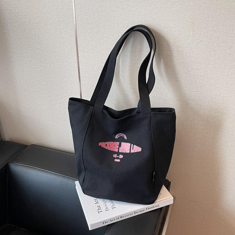 Niche Canvas Bag Women's Large-capacity New Casual Versatile Shoulder Bag Class Commuter Tote Bag