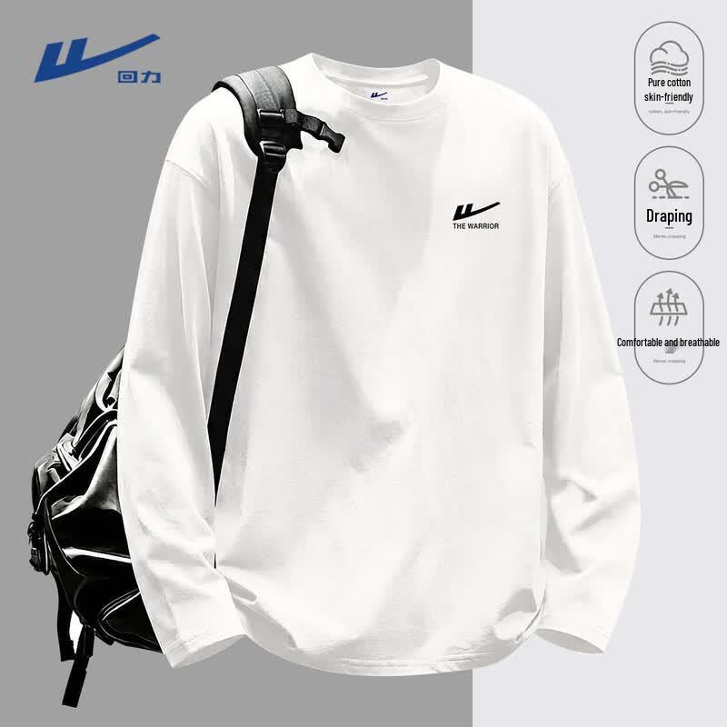 Warrior Men's Pure Cotton Long Sleeve Casual Tee