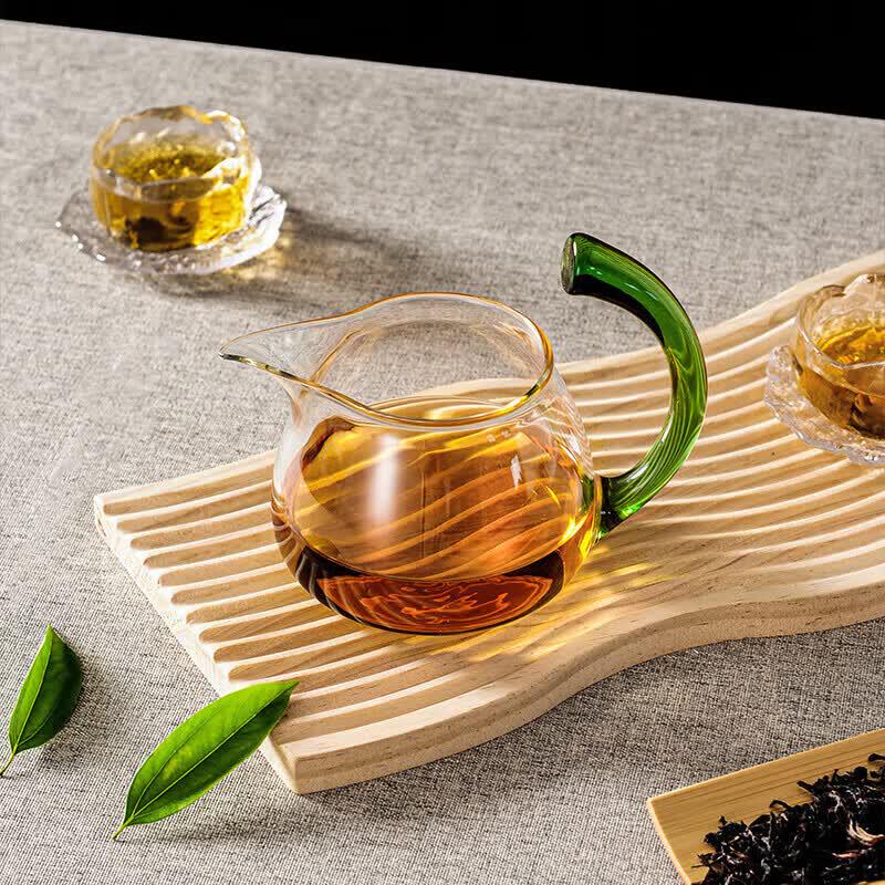 WEIMINGNUO Japanese Style Heat-Resistant Borosilicate Glass Fair Cup 450ml