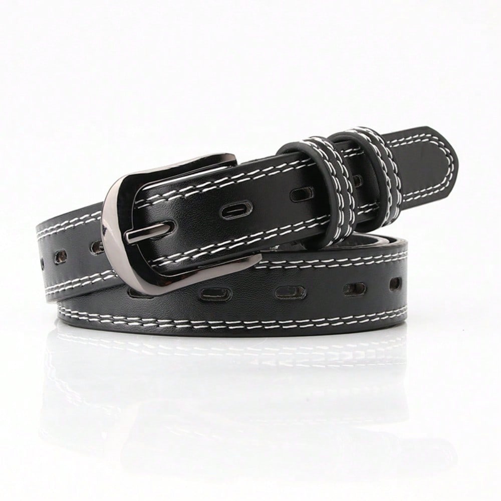 New Women's Belt Double-line Decoration Fashionable Versatile Hollow Belt Women's Pants Belt Factory