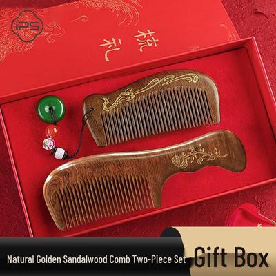Set de Regalo Peine Masajeador de Sándalo Baoshi
