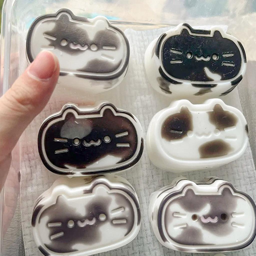 Cats Cheese Squeeze Toy Silicone Molds Animal Anxiety Reliefs Hand Finger Toy Molds Epoxys Resin Molds for Kid Girl