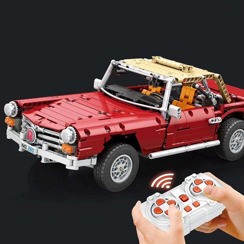 

1578PCS Retro Classic Car Building Blocks Remote Control Technology Electronic Bricks 280SL Car Model Kids Toys Birthday Gifts No Box