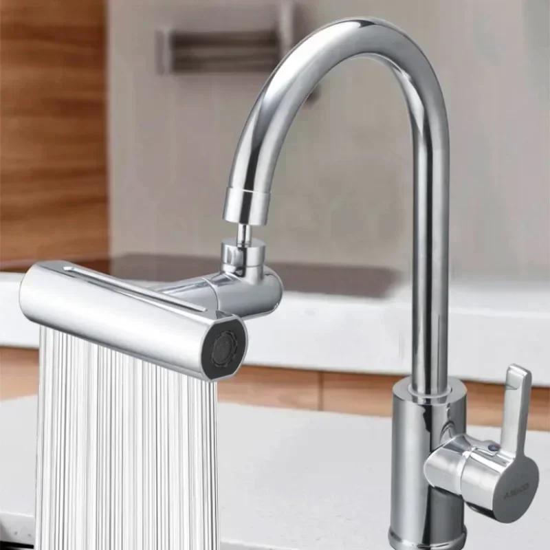 New 4 IN 1 Multifunctional Kitchen Sink Waterfall Faucet Pressurized Bubbler Splash-proof Bathroom Basin Tap Extender Adapter