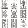 Lace Fake Tattoo Henna Tattoo Stickers Black Mehndi Stickers Body Art Sticker  Finger Hand