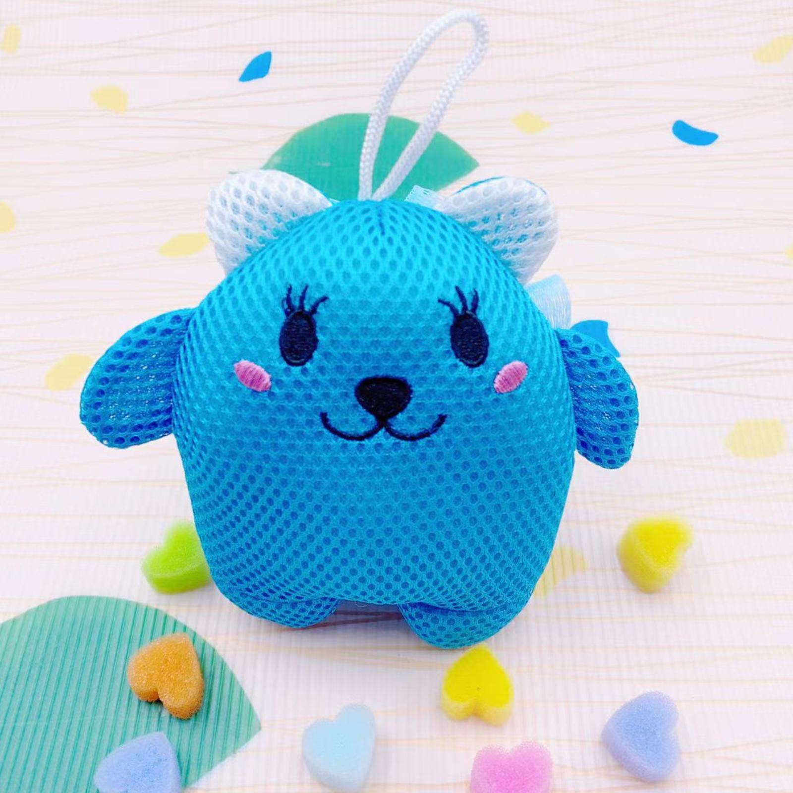 

Mesh Doll Bath Ball Children And Girls Favorite Bath Supplies Cartoon Large Bath Flower Bathing One Size синий