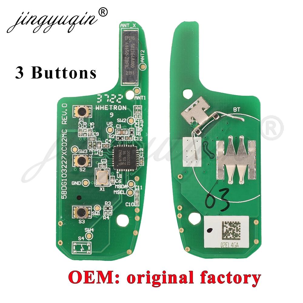 Jingyuqin 433.92Mhz FSK 4A Chip Car Remote Flip Key For Chevrolet Cruze 2015 Cavalier Trax Sonic Spark 2019+ Original OEM PCB