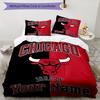 Chicago Bulls Fan Gear Custom Name Text Print 1Pc Bedding Set Duvet Cover With Two Pillowcases Soft Bed Linen For Household Bedroom