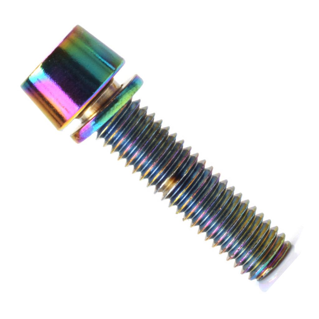 10Pz Viti Manubrio Bici Bulloni Manubrio Bici Bulloni Testa Conica Viti con Rondelle Parte Manubrio Sterzo Bici M5x20mm