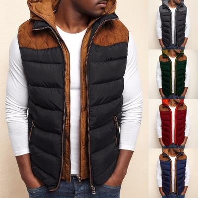 Men's And Women's Down Cotton Vest Jacket, Casual Loose Double Zipper Camisole Jacket