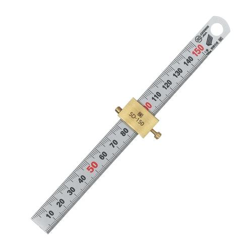 Niigata Seiki SK Made in Japan Silver Scale with Dipsticks, 150mm, SV-150DKD, JIS Standard