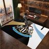 Tappeto in Velluto di Cristallo con Stampa di Calcio del Newcastle United, Comodo Assorbente d'Acqua Antiscivolo Tappeto per Pavimento Interno