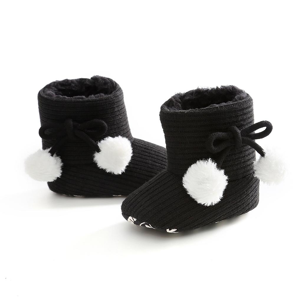 Newborn Baby Girls Snow Winter Boots Infant Toddler Soft Sole Anti-Slip Winter Warm Crib Booties Shoes