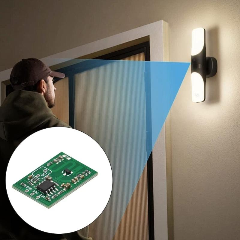 Compactly Microwave Radars Sensors Module For Intelligent Switches Applications Human Body Detection 4-28V Input Voltages