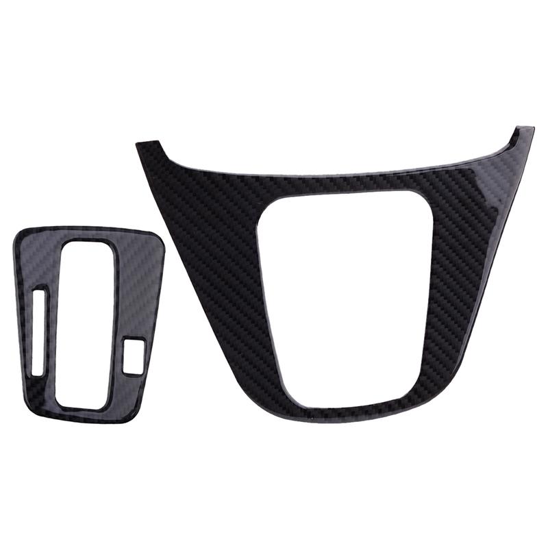 2pcs Inner Carbon Fiber Gear Shift Box Panel Cover Trim Frame Sticker Fit For Honda CRV CR-V 2007 2008 2009 2010 2011 LHD