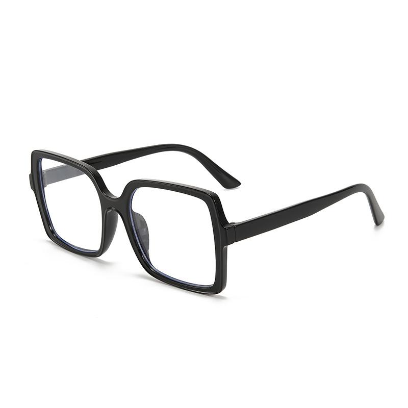 Large Frame Square Ultra-Light Anti-Blue Glasses Fashionable Plain And Thin Flat Glasses Women'S Advanced Flat Glasses