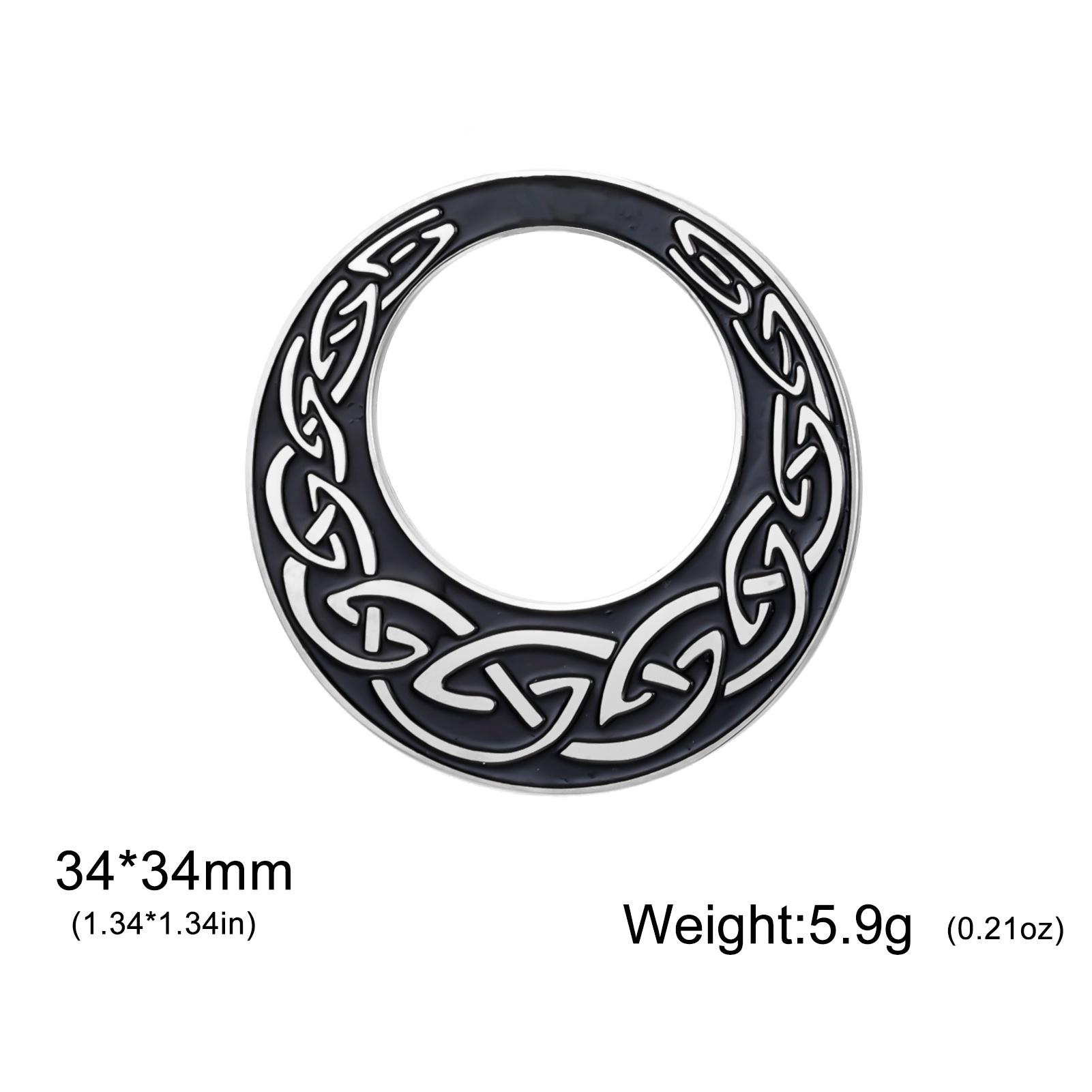 

Teamer Vintage Viking Amulet Round Pendant For Necklace Bracelet Jewelry Making Stainless Steel Witch Knot Celticss Knot Charms