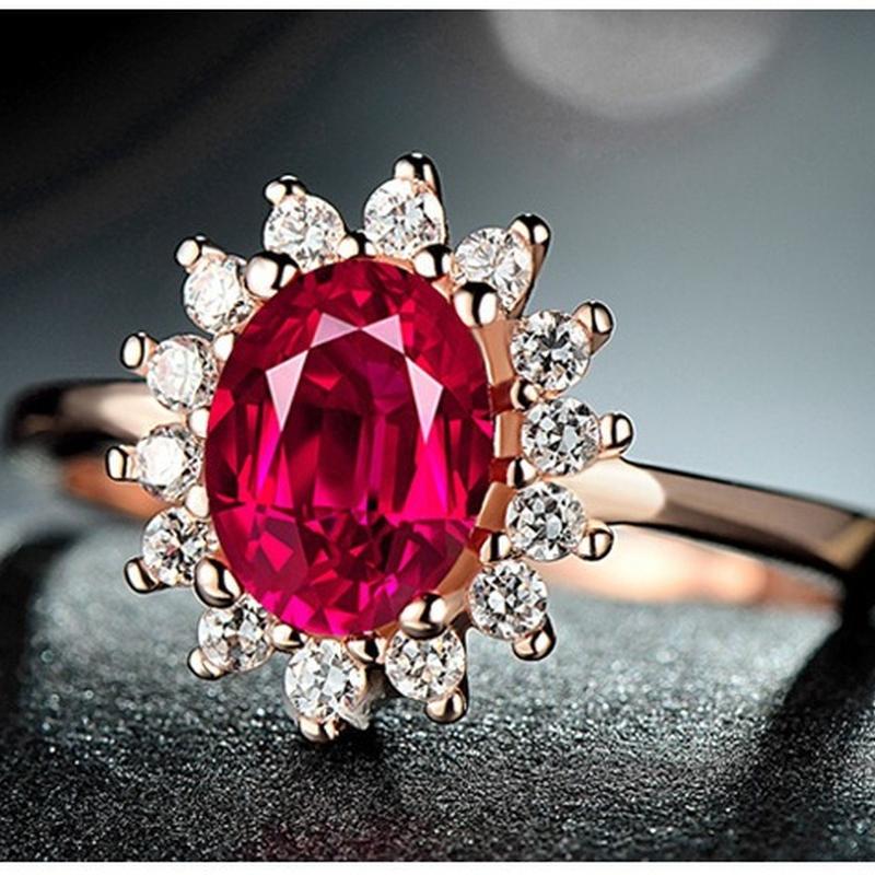 Sace Gems Klassischer Kupferlegierungs-Zirkonring für Damen, Schmuck, Hochzeit, Versprechen, Party, Geschenk