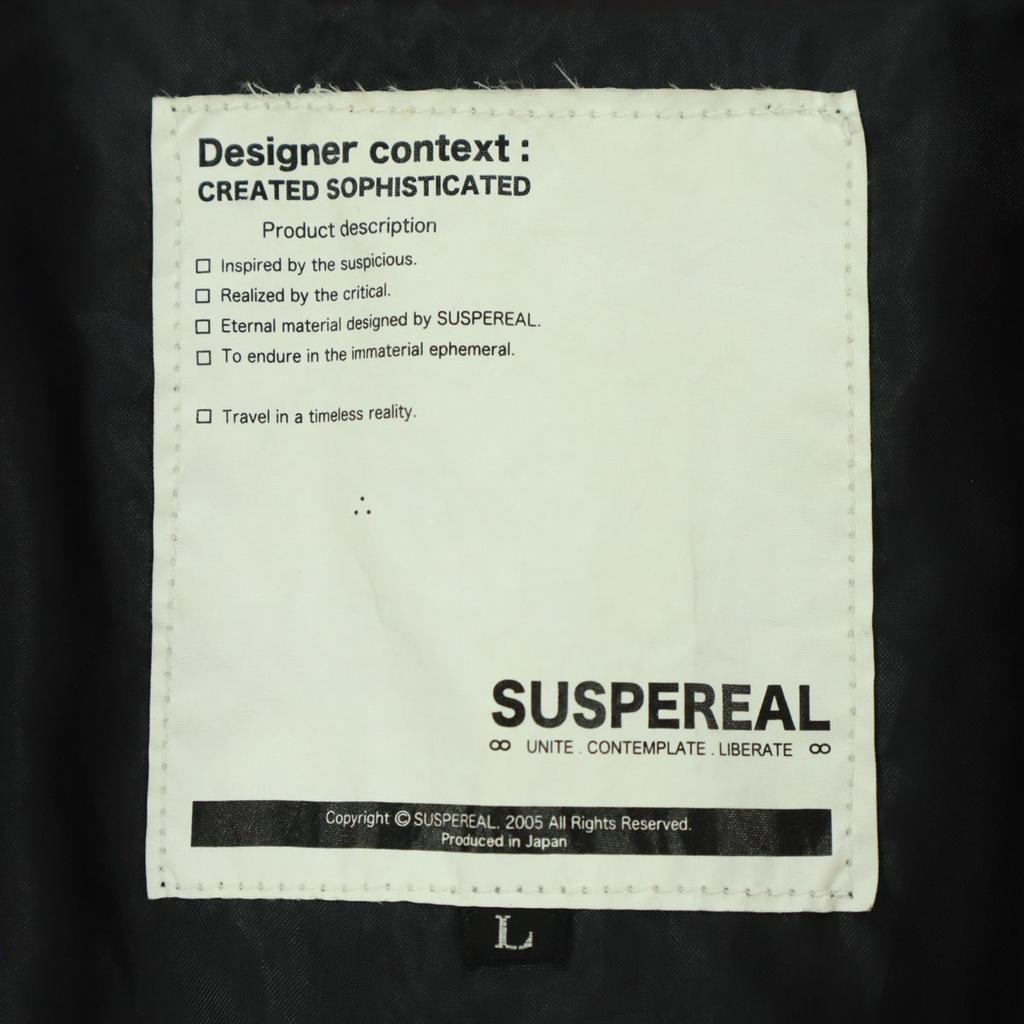 SUSPEREAL made in Japan Skull Pattern Long sleeve Zip jacket L Red Men's Used