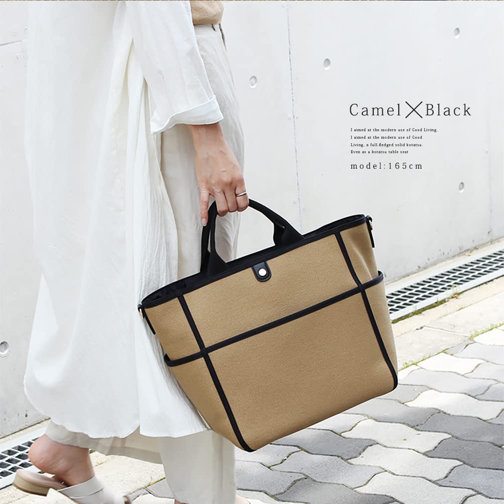Gratante 24oz Canvas 2way Tote Bag Commuter Bag [Gratante] Women's Abb-g0018 (Camel Black)