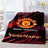 Manchester Personalized Name Blanket Throw Personalized Blanket Soft & Cozy Suitable for Office Chair Bed Picnics Bedding All-Season Use
