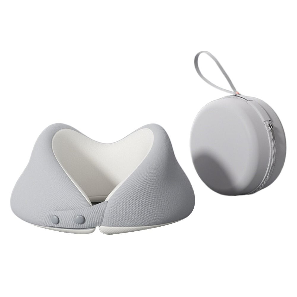 Slow Rebound U-Shaped Neck Pillow Machine-Washable Cover Soft Material Travel Neck Pillow Portable Design With EVA case