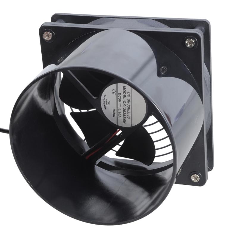 High Efficiency 12cm Duct Ventilation Exhaust Fan with USB Cable for 3D Printer Enclosure Cooling and Dust Removal