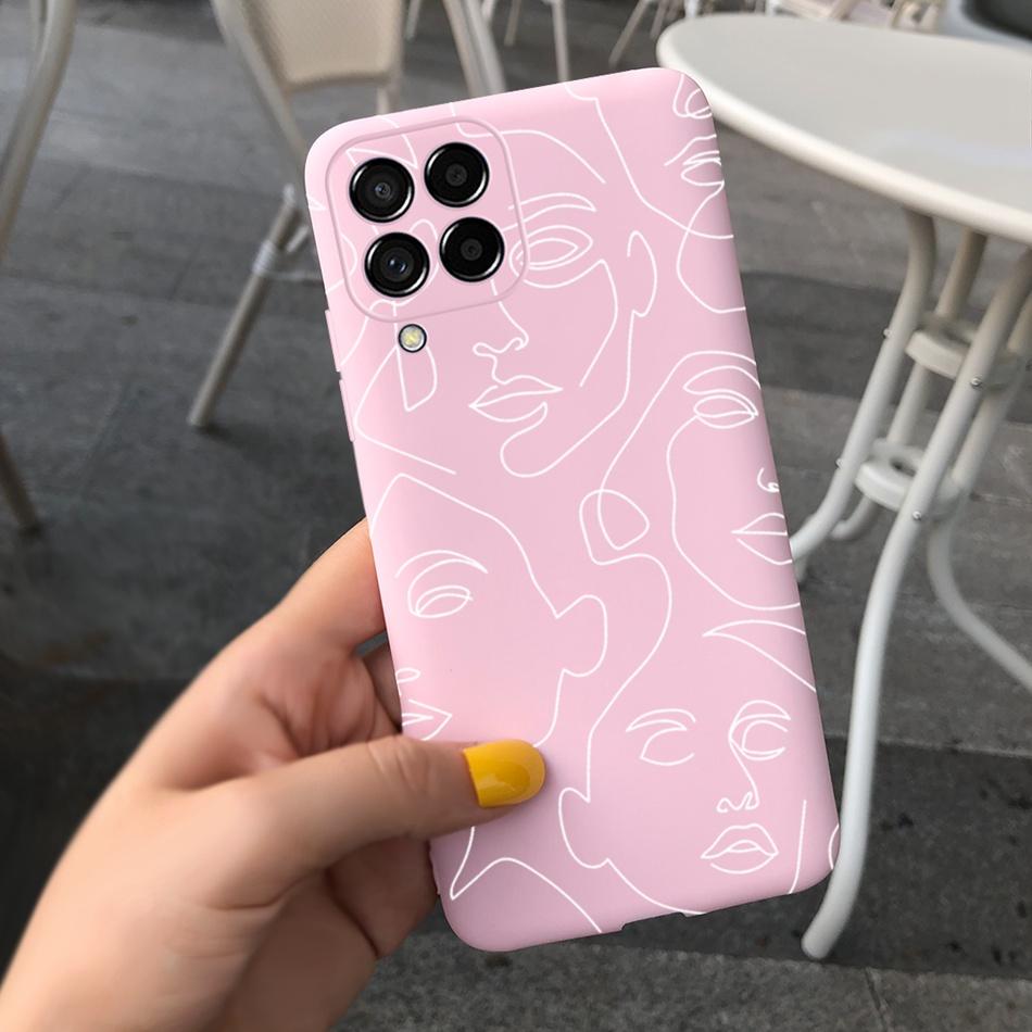 For Samsung Galaxy M53 Phone Case Fashion Cute Pattern Macaroon Silicone Soft Cases For Samsung M53 M33 M22 4G 5G Back Cover