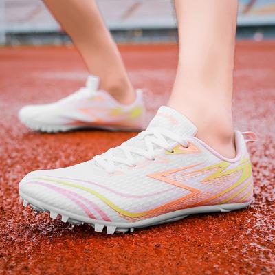 Sapatos de sprint acelerado de 100 metros, competição de atletismo, sapatos com pregos, treino de velocidade para estudantes, sapatos para teste físico de salto em comprimento, crianças