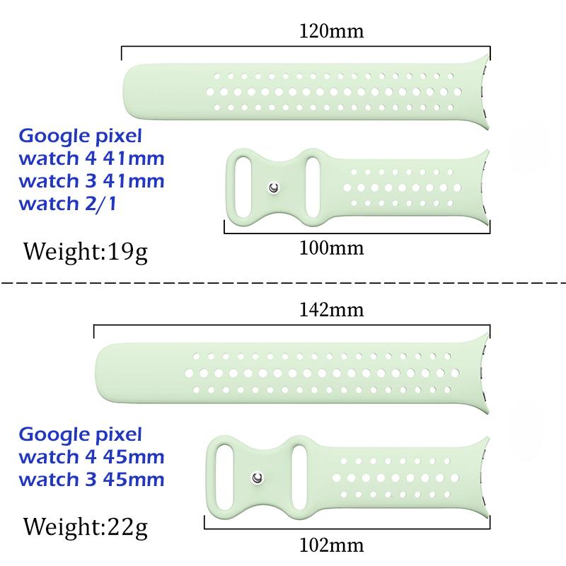 Band for Google Pixel 4 41 45mm Sport Breathable Silicone Wristband for Pixel 4 3 2 1 41mm 4 3 45mm Universal Men Women Strap