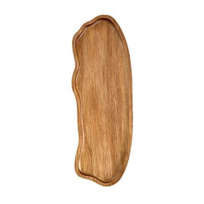Japanese Style Wooden Tea Coffee Tray Fruit Dessert Candy Plate Wood Decorative Bread Snack Cake Food Dish Trays Tableware