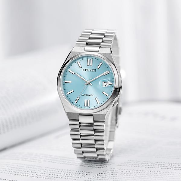 Citizen ME Mechanical Movement Stainless Steel Strap Watch Unisex Blue Dial NJ0151-88M