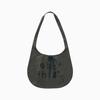 LIGHT COTTON HOBO BAG, CHARCOAL