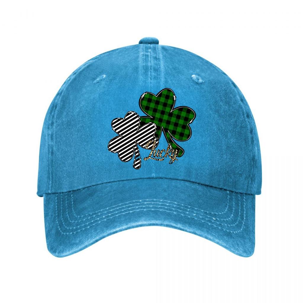 Plaid Shamrock Baseball Cap Washed Baseball Cap