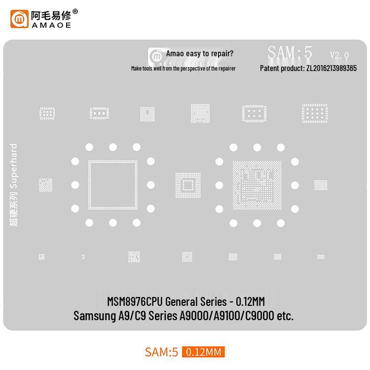 Amao Suitable Solder Paste Stencil for Samsung S20/S21/A70/A90/J720/S10+/Note10 Multi-Purpose Chip