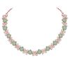 Excellent Flower Design Silver Plated Alloy Princess Style Necklace Set for Women