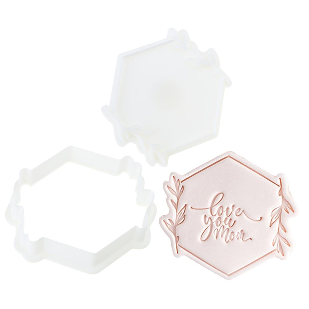 Mother's Day Cookie Stamp Molds Heartfelt Mother's Day Cookies Fondant Cutter Functional Biscuits Baking Stamp
