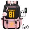 Large Capacity Schoolbag with Shoulder Strap; Student Three-piece Pencil Case Set