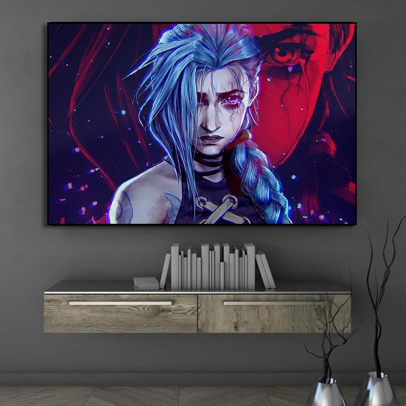Arcane League of Legends Series Poster Print Canvas Art Pictures Home for Living Room and Gameroom Wall Decor Frameless Painting