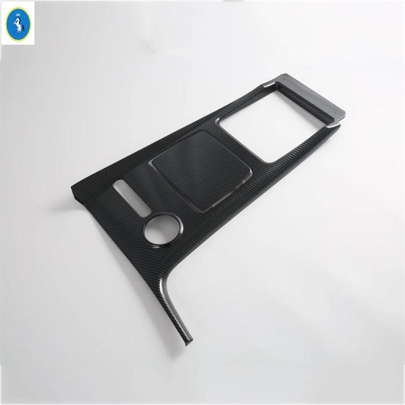 Carbon Fiber Look Stalls Gear Shift Box Frame Cover Trim Fit For GEELY GALAXY E5 / EX5 2024 2025 ABS Accessories
